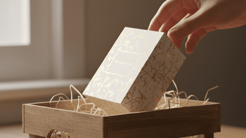A conceptual image illustrating bootstrapping strategies for startups, showing a product being lifted by bootstraps from a small wooden box.